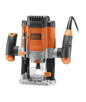 Black&Decker KW1200EKA-QS 1200W 6.35mm Plunge Router + 6 Bits