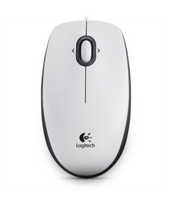 Logitech B100 Wired Mouse 1000 DPI White