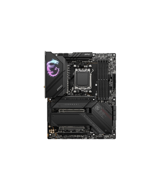 MSI, MPG X670E CARBON WIFI, Processor family AMD, Processor socket AM5, DDR5 DIMM, Memory slots 4, Supported hard disk drive