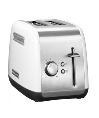 KitchenAid Classic Toaster, 5KMT2115EWH, Power 1100 W, Number of slots 2, Housing material Metal, Stainless Steel/White