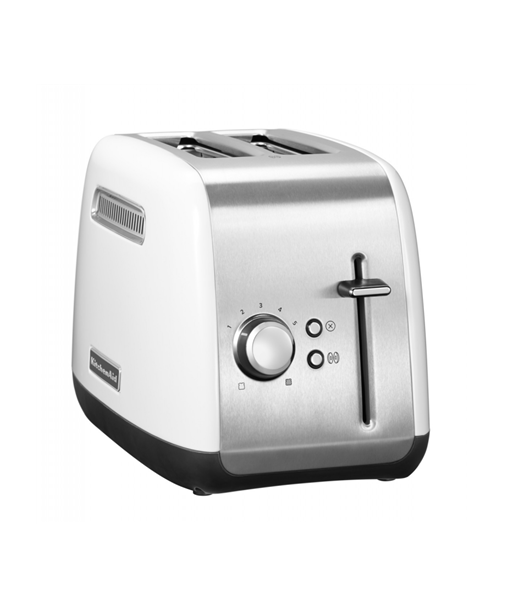 KitchenAid Classic Toaster, 5KMT2115EWH, Power 1100 W, Number of slots 2, Housing material Metal, Stainless Steel/White