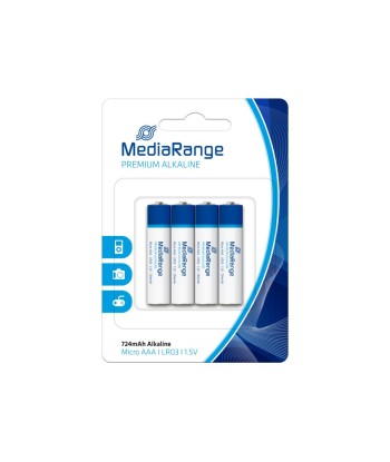 BATTERY ALKALINE AAA 1.5V/4PCS MRBAT101 MEDIARANGE