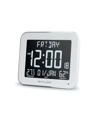 Muse, Wall Clock with Alarm Function, M-090 WMC, White