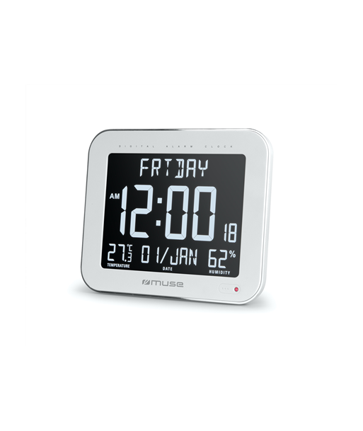 Muse, Wall Clock with Alarm Function, M-090 WMC, White Muse, Wall Clock with Alarm Function, M-090 WMC, White
