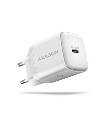 MOBILE CHARGER WALL USB-C 30W/1PORT WHITE ACU-PD30W AXAGON