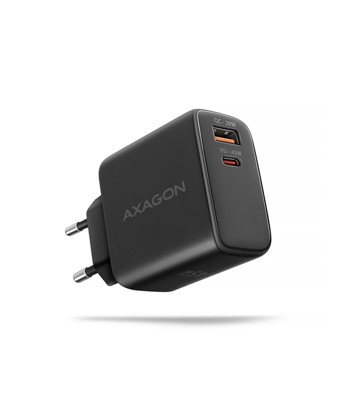 AXAGON ACU-PQ45 GaN Wall charger 45W, 2x port (USB-A + USB-C) PD3.0/PPS/QC4+/SFC 2.0/Apple AXAGON ACU-PQ45 GaN Wall charger 45W, 2x port (USB-A + USB-C) PD3.0/PPS/QC4+/SFC 2.0/Apple
