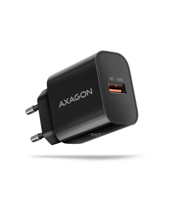 AXAGON ACU-QC18 Wall charger 18W, 1x port USB-A, QC3.0/AFC/Apple, black