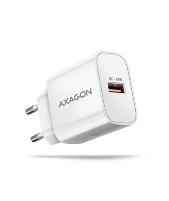 AXAGON ACU-QC18W Wall charger 18W, 1x port USB-A, QC3.0/AFC/Apple, white