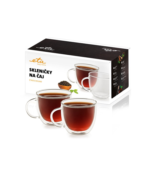 ETA, Set of Glass Mugs, 2 pcs, ETA915391000, 2 pc(s), Dishwasher proof