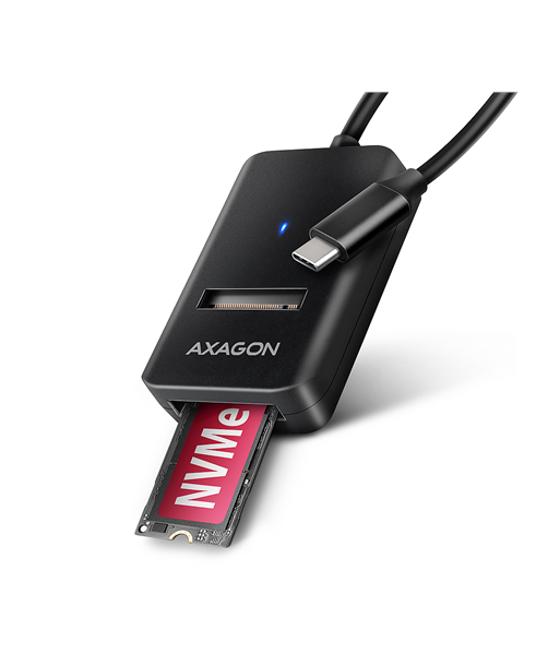 AXAGON ADM2-CM USB-C 10Gbps - M.2 NVMe & SATA SSD adapter, 10cm USB-C cable