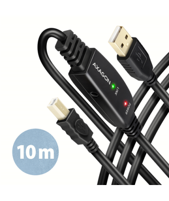 AXAGON ADR-210B USB 2.0 A-M -- B-M active connecting/repeater cable 10m