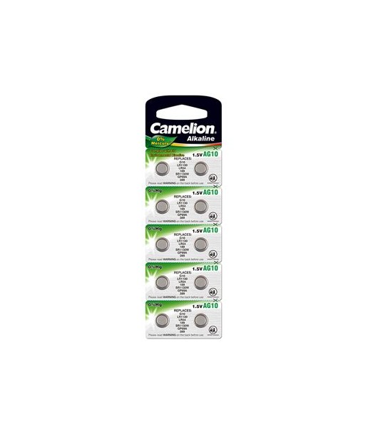 Camelion AG10/LR54/LR1131/389, Alkaline Buttoncell, 10 pc(s)