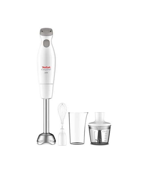 TEFAL, Blender, Easychef HB453138, Hand Blender, 450 W, Number of speeds 2, Turbo mode, Chopper, White TEFAL, Blender, Easychef HB453138, Hand Blender, 450 W, Number of speeds 2, Turbo mode, Chopper, White