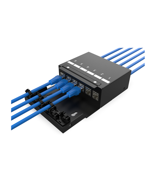 Digitus Consolidation point box, 6-port Keystone modules with intelligent cable manager | DN-93708-6 Digitus Consolidation point box, 6-port Keystone modules with intelligent cable manager | DN-93708-6