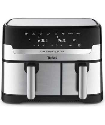 TEFAL Fryer, EY905D10, Capacity 5.2+3.1 L, Hot air technology, Stainless Steel/Black