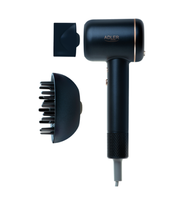 Föön Adler, AD 2270 SUPERSPEED, 1600 W, Number of temperature settings 3, Ionic function, Diffuser nozzle, Blue