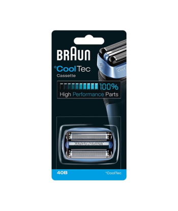 Braun, CoolTec Combi Pack Cassette replacement head, 40B, Blue, Number of shaver heads/blades 1