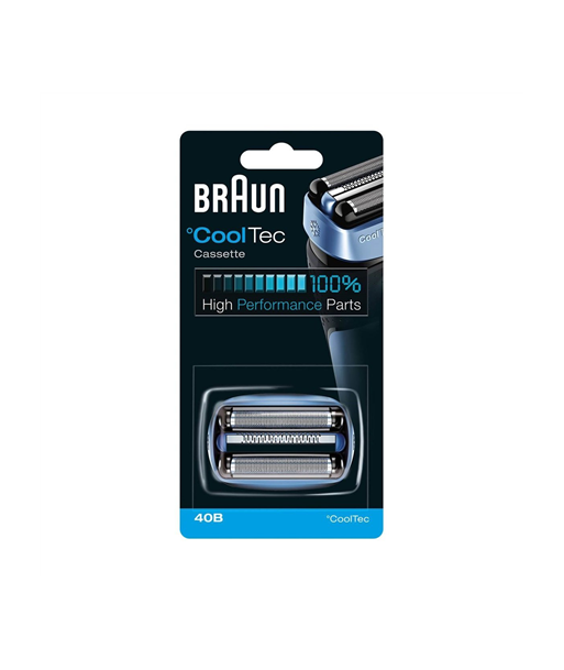 Braun, CoolTec Combi Pack Cassette replacement head, 40B, Blue, Number of shaver heads/blades 1