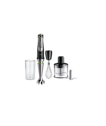 Blender Braun, MQ9135XI MultiQuick 9, 1200 W, Number of speeds 3, Black/Stainless Steel