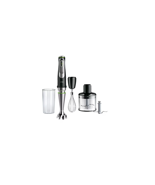 Blender Braun, MQ9135XI MultiQuick 9, 1200 W, Number of speeds 3, Black/Stainless Steel