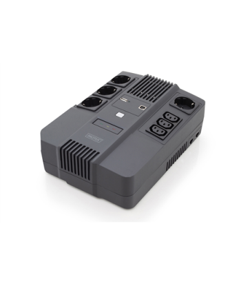 Digitus, All-in-One UPS, All-in-One UPS, 600VA/360W, LED 12V/7Ah x1, 4x CEE 7/7,3x IEC C13, USB, RJ45, 600 VA, 360 W