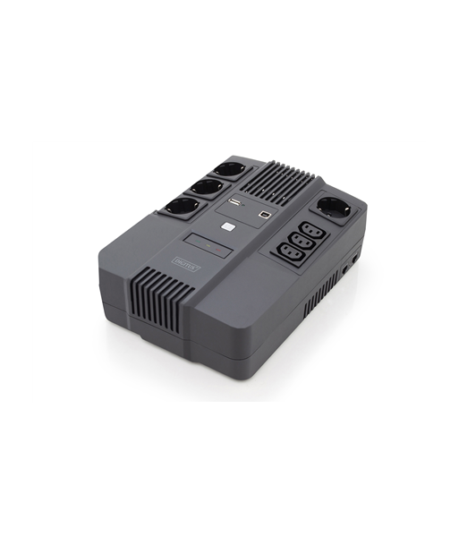 Digitus, All-in-One UPS, All-in-One UPS, 600VA/360W, LED 12V/7Ah x1, 4x CEE 7/7,3x IEC C13, USB, RJ45, 600 VA, 360 W Digitus, All-in-One UPS, All-in-One UPS, 600VA/360W, LED 12V/7Ah x1, 4x CEE 7/7,3x IEC C13, USB, RJ45, 600 VA, 360 W