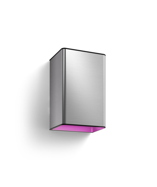 Philips Hue WCA Resonate Outdoor Wall Lantern, Inox | 8 W | 2000-6500 Hue White Colour Ambiance