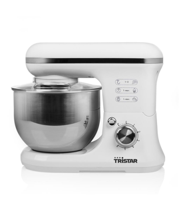 Кухонный комбайн Tristar, MX-4817, 1200 W, Number of speeds 6, Bowl capacity 5 L, White