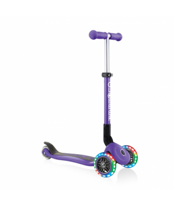 Globber, Junior Scooter, Purple, Scooter Junior Foldable Fantasy Lights, 437-103
