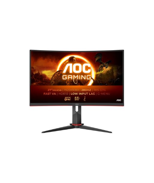 AOC C27G2Z3/BK, 27", VA, FHD, 16:9, 280 Hz, 1 ms, 1920 x 1080 pixels, 300 cd/m², HDMI ports quantity 2, Warranty 36 month(s) AOC C27G2Z3/BK, 27", VA, FHD, 16:9, 280 Hz, 1 ms, 1920 x 1080 pixels, 300 cd/m², HDMI ports quantity 2, Warranty 36 month(s)