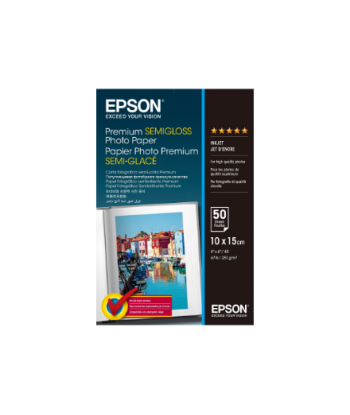 Фото-бумага Epson Premium Semigloss 10x15cm, 251g/m2, 50 sheets