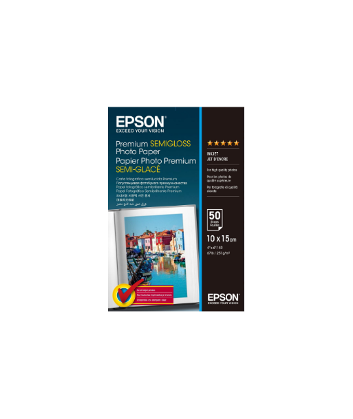 Epson Premium Semigloss Photo Paper 10x15cm, 251g/m2, 50 sheets