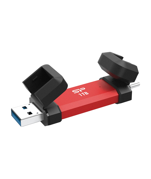 SILICON POWER DS72 Dual USB-C/USB 3.2 Gen 2, 1TB, Red | Silicon Power