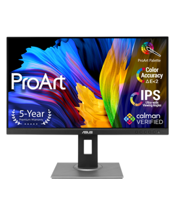 Asus, ProArt Display, PA278QV, 27", IPS, WQHD, 16:9, 75 Hz, 5 ms, 2560 x 1440, 350 cd/m², HDMI ports quantity 1, Black