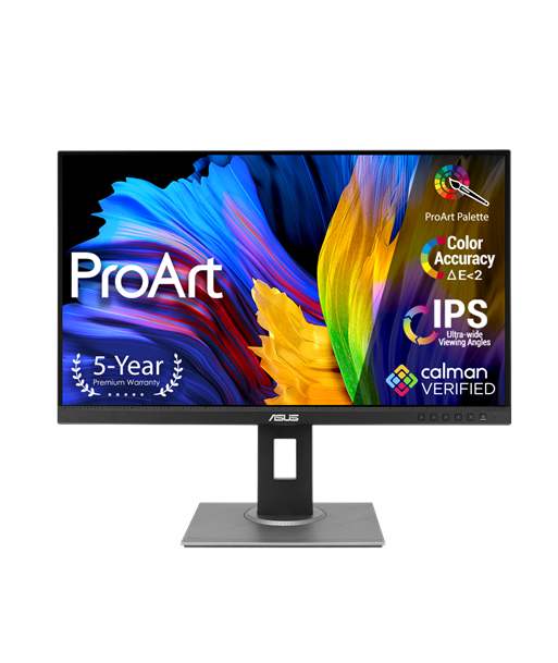Asus, ProArt Display, PA278QV, 27", IPS, WQHD, 16:9, 75 Hz, 5 ms, 2560 x 1440, 350 cd/m², HDMI ports quantity 1, Black