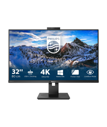 Philips, Monitor, 329P1H, 31.5", IPS, 4K UHD, 16:9, 60 Hz, 4 ms, 3840 x 2160, 350 cd/m², HDMI ports quantity 2, Black