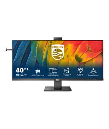 Philips, Business Monitor, 40B1U5601H/00, 40", IPS, 21:9, 100 Hz, 4 ms, 3440 x 1440 pixels, 300 cd/m², Black