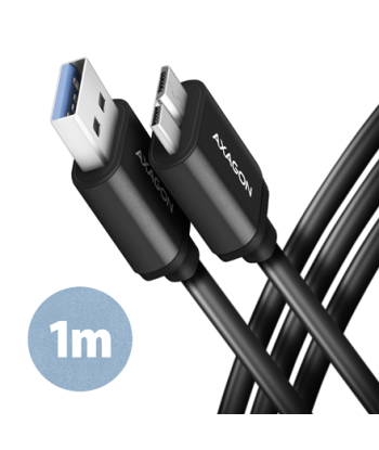 CABLE USB3.2 TO MICRO-B 1M/SPEED BLK BUMM3-AM10AB AXAGON