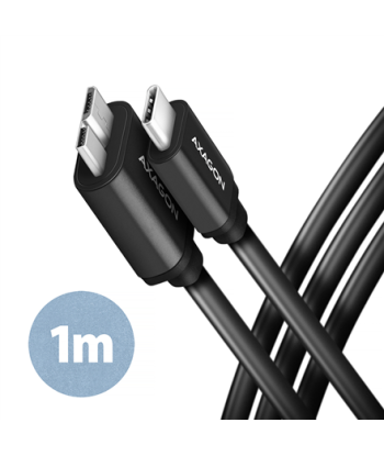 AXAGON BUMM3-CM10AB SPEED Micro-B USB USB-C 3.2 Gen 1 cable 1 m