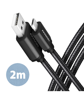 AXAGON BUMM-AM20AB HQ Micro USB - USB-A cable 2 m