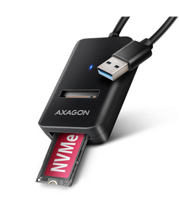 AXAGON ADM2-AM USB-A 10Gbps - M.2 NVMe & SATA SSD adapter, 10cm USB-A