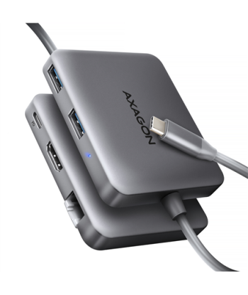 AXAGON HMC-5HL USB 5Gbps hub, 2x USB-A, HDMI 4k/60Hz, RJ-45, PD 100W