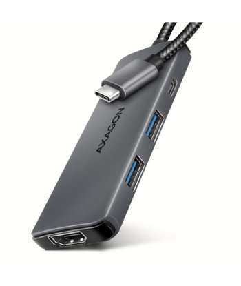 AXAGON HMC-5H USB 5Gbps hub, 3x USB-A, HDMI 4k/30Hz, PD 100W, 100cm