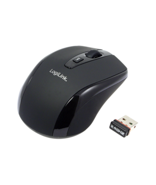 Logilink, Maus optisch Funk 2.4 GHz, 2.4GH wireless mini mouse with autolink, wireless, Black