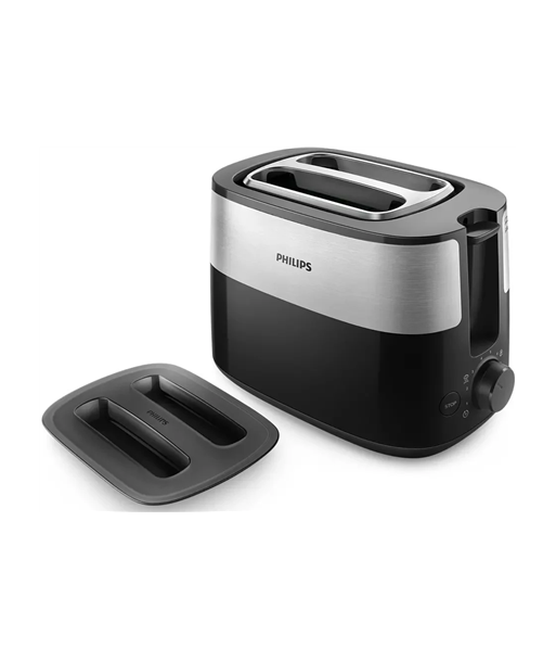 Philips, Toaster, HD2517/90 Daily Collection, Power 830 W, Number of slots 2, Housing material Plastic, Black/Stainless Steel