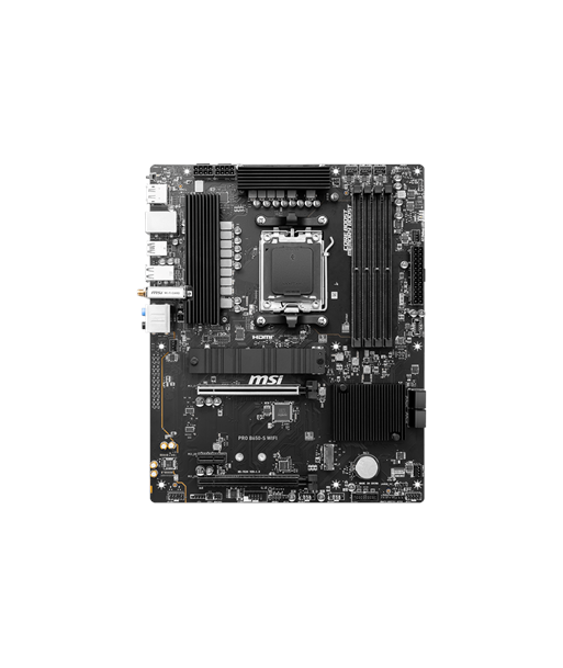 MSI, PRO B650-S WIFI, Processor family AMD, Processor socket AM5, DDR5, Supported hard disk drive interfaces SATA, M.2, Number