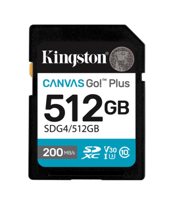 KINGSTON 512GB UHS-I SD Memory Card (Class 10, U3, V30)