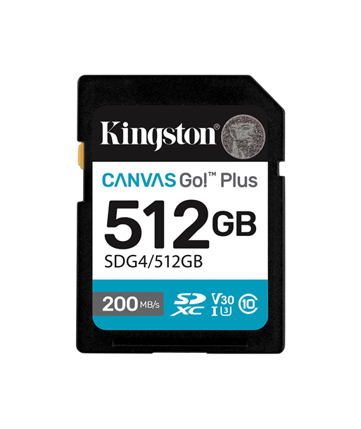 KINGSTON 512GB UHS-I SD Memory Card (Class 10, U3, V30)