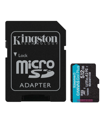 KINGSTON 512GB UHS-I microSD Memory Card with SD Adapter (Class 10, U3, V30)