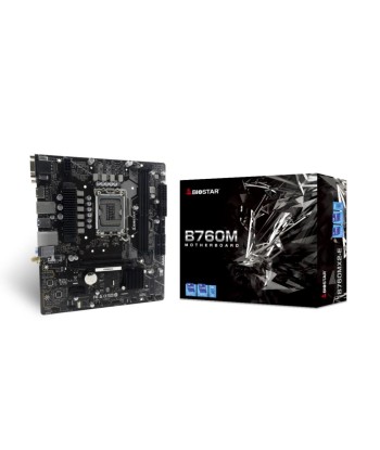 Mainboard BIOSTAR Intel B760 Express LGA1700 Micro-ATX Memory DDR5 Memory slots 2 1xPCI-Express 3.0 1x 1xPCI-Express 4.0 16x